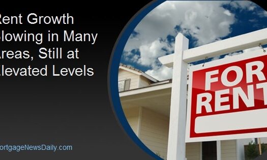 Rent Growth Slowing in Many Areas, Still at Elevated Levels